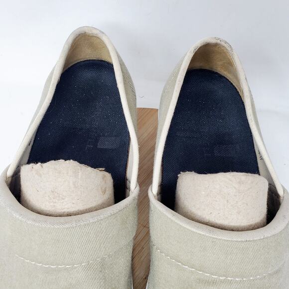 Dansko Volley Clogs Womens 41 Khaki Canvas White Chunky Slip On Sneaker Shoes - Picture 6 of 13